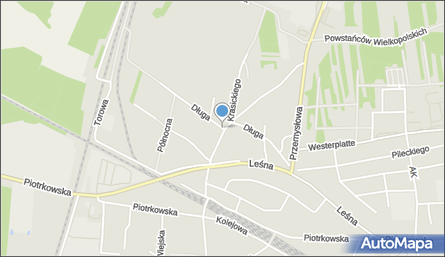 Opoczno, Długa, mapa Opoczno