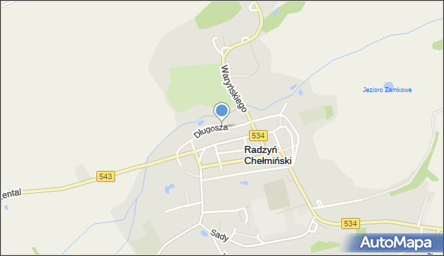 Radzyń Chełmiński, Długosza Jana, mapa Radzyń Chełmiński