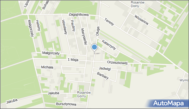 Rosanów, Długa, mapa Rosanów