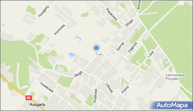 Rozgarty gmina Zławieś Wielka, Długa, mapa Rozgarty gmina Zławieś Wielka