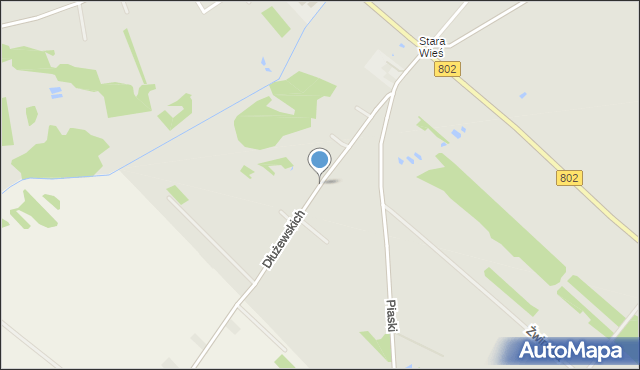 Siennica powiat miński, Dłużewskich, mapa Siennica powiat miński