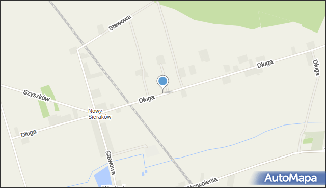 Sieraków Śląski, Długa, mapa Sieraków Śląski