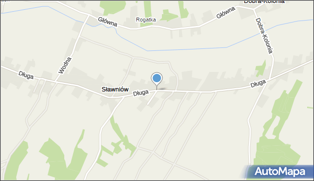 Sławniów, Długa, mapa Sławniów