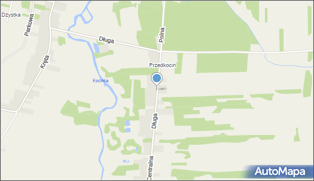 Stary Kocin, Długa, mapa Stary Kocin