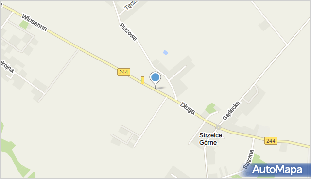Strzelce Górne, Długa, mapa Strzelce Górne