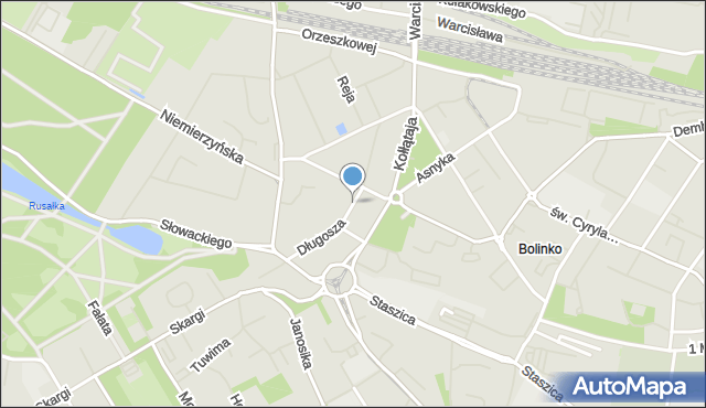 Szczecin, Długosza Jana, ks., mapa Szczecina