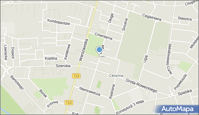 Tomaszów Mazowiecki, Długa, mapa Tomaszów Mazowiecki