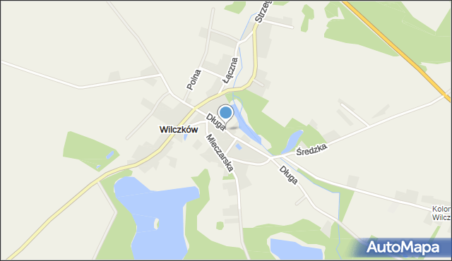 Wilczków gmina Malczyce, Długa, mapa Wilczków gmina Malczyce