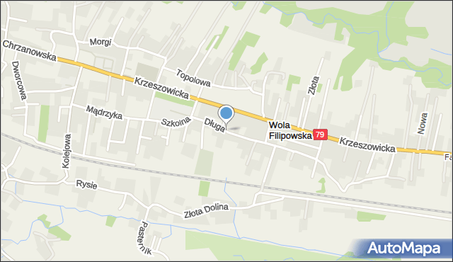 Wola Filipowska, Długa, mapa Wola Filipowska