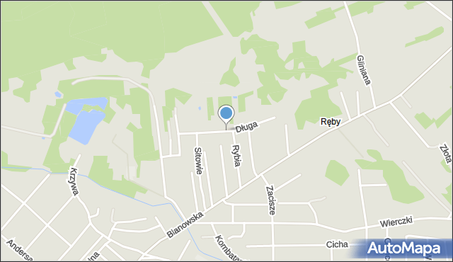 Zawiercie, Długa, mapa Zawiercie