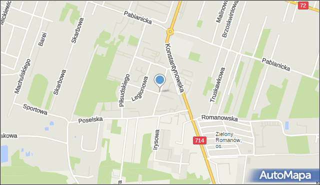 Aleksandrów Łódzki, Dmowskiego Romana, mapa Aleksandrów Łódzki