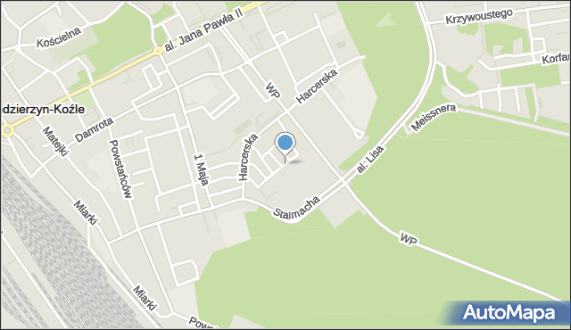 Kędzierzyn-Koźle, Dmowskiego Romana, mapa Kędzierzyna-Koźle