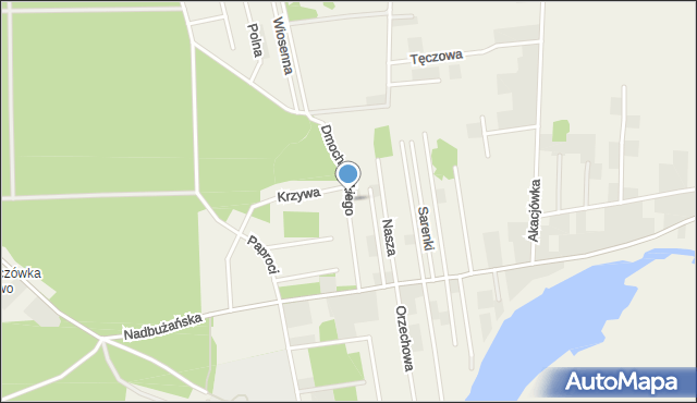 Popowo-Parcele, Dmochowskiego Mariusza, mapa Popowo-Parcele