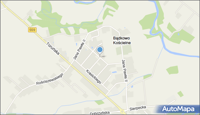 Bądkowo Kościelne, Dołęgi-Mostowicza Tadeusza, mapa Bądkowo Kościelne