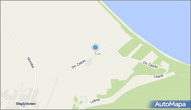 Błądzikowo, Do Zatoki, mapa Błądzikowo