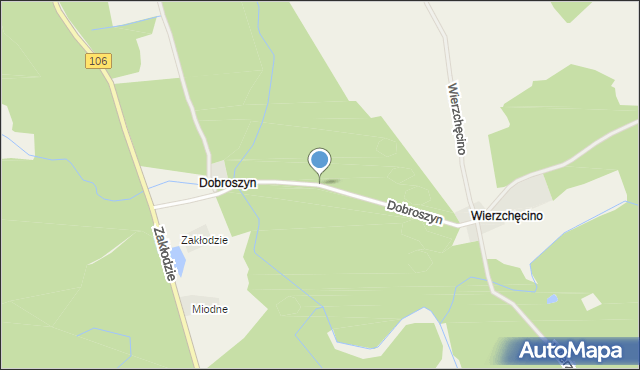 Błotno gmina Nowogard, Dobroszyn, mapa Błotno gmina Nowogard