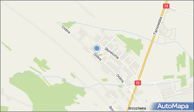 Brzozówka gmina Lisia Góra, Dobra, mapa Brzozówka gmina Lisia Góra