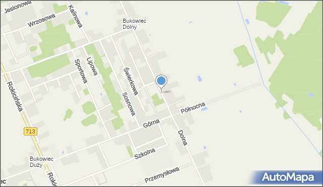 Bukowiec gmina Brójce, Dolna, mapa Bukowiec gmina Brójce