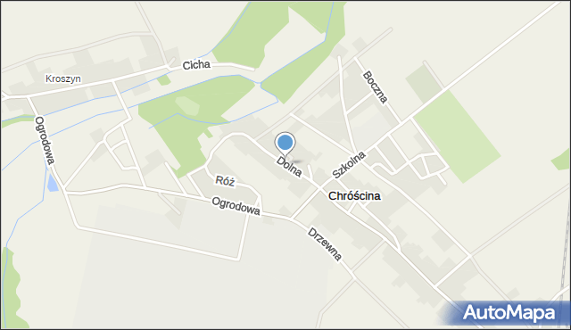 Chróścina gmina Skoroszyce, Dolna, mapa Chróścina gmina Skoroszyce