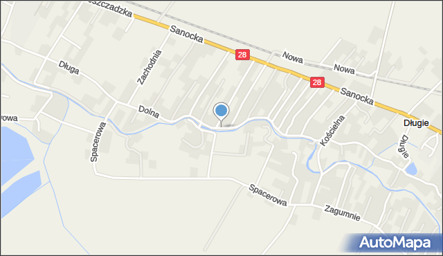 Długie gmina Zarszyn, Dolna, mapa Długie gmina Zarszyn