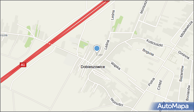 Dobieszowice gmina Bobrowniki, Dojazdowa, mapa Dobieszowice gmina Bobrowniki