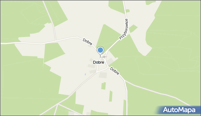 Dobre gmina Gubin, Dobre, mapa Dobre gmina Gubin