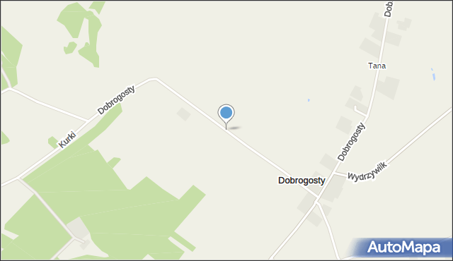 Dobrogosty gmina Dzierzgowo, Dobrogosty, mapa Dobrogosty gmina Dzierzgowo