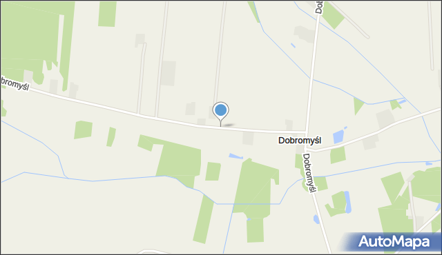 Dobromyśl gmina Kodeń, Dobromyśl, mapa Dobromyśl gmina Kodeń