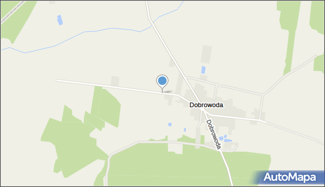 Dobrowoda gmina Turośń Kościelna, Dobrowoda, mapa Dobrowoda gmina Turośń Kościelna