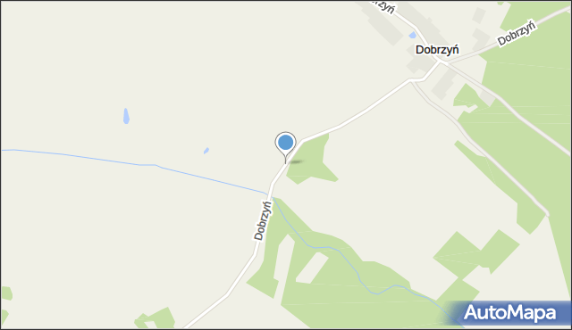 Dobrzyń gmina Gubin, Dobrzyń, mapa Dobrzyń gmina Gubin