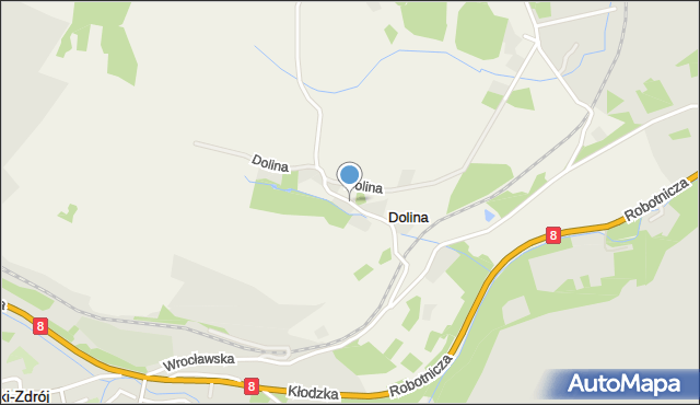 Dolina gmina Szczytna, Dolina, mapa Dolina gmina Szczytna