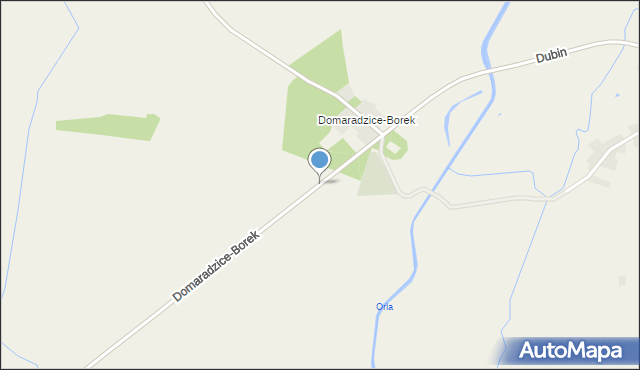 Domaradzice gmina Jutrosin, Domaradzice-Borek, mapa Domaradzice gmina Jutrosin