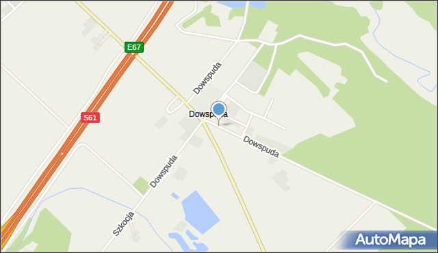Dowspuda, Dowspuda, mapa Dowspuda