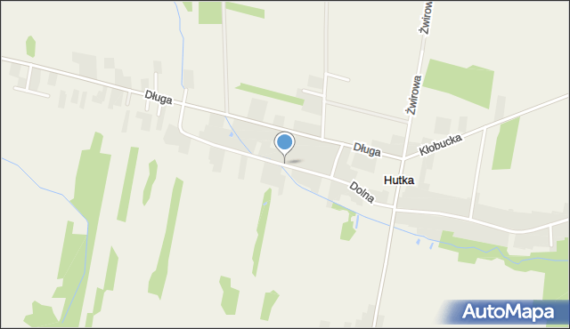 Hutka gmina Wręczyca Wielka, Dolna, mapa Hutka gmina Wręczyca Wielka