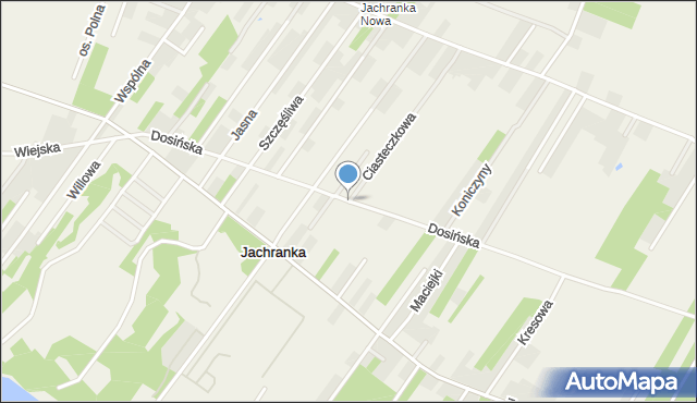 Jachranka, Dosińska, mapa Jachranka