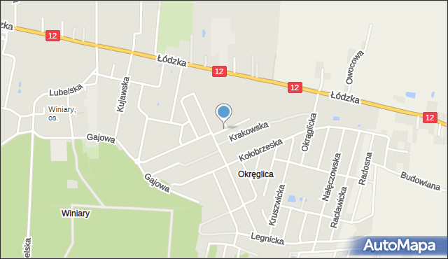 Kalisz, Dobrzyńska, mapa Kalisza