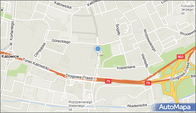 Katowice, Dobrowolskiego Tadeusza, mapa Katowic