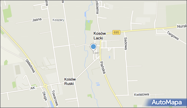 Kosów Lacki, Dolna, mapa Kosów Lacki