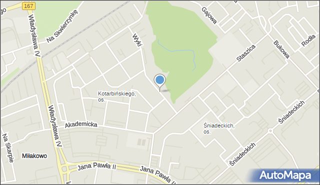 Koszalin, Doroszewskiego Witolda, mapa Koszalina