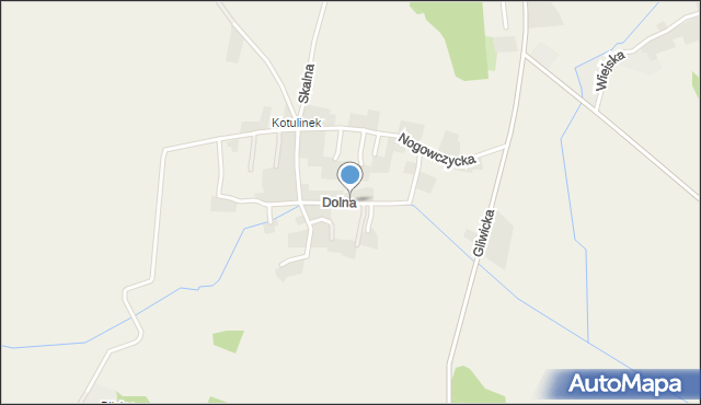 Kotulin gmina Toszek, Dolna, mapa Kotulin gmina Toszek