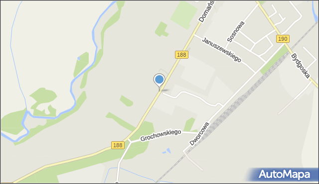 Krajenka, Domańskiego Bolesława, ks., mapa Krajenka