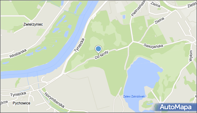 Kraków, Do Groty, mapa Krakowa