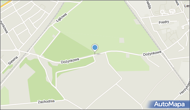 Leszno, Dożynkowa, mapa Leszno