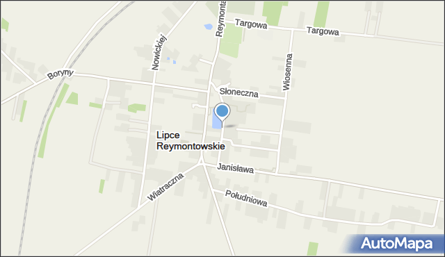 Lipce Reymontowskie, Dominikowej, mapa Lipce Reymontowskie