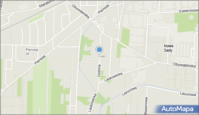 Łódź, Dolinna, mapa Łodzi