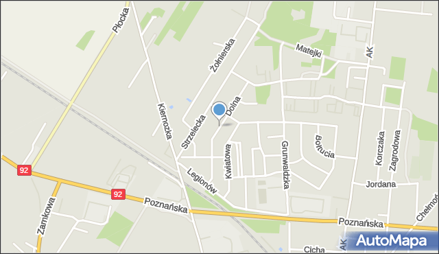 Łowicz, Dolna, mapa Łowicza