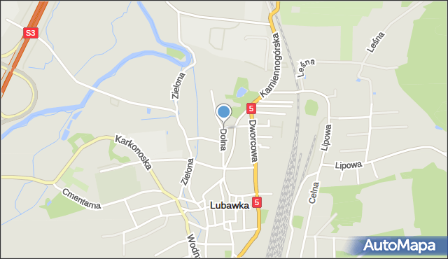 Lubawka, Dolna, mapa Lubawka