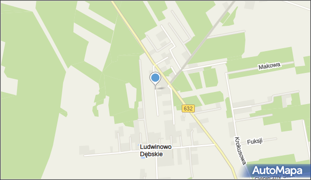 Ludwinowo Dębskie, Doliny Sosnowej, mapa Ludwinowo Dębskie