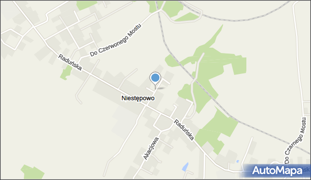 Niestępowo, Do Zdroju, mapa Niestępowo