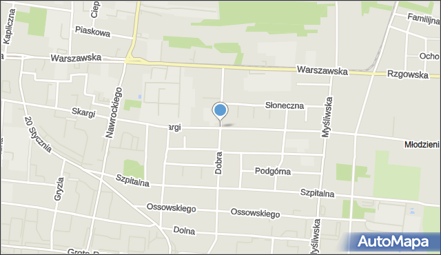 Pabianice, Dobra, mapa Pabianic